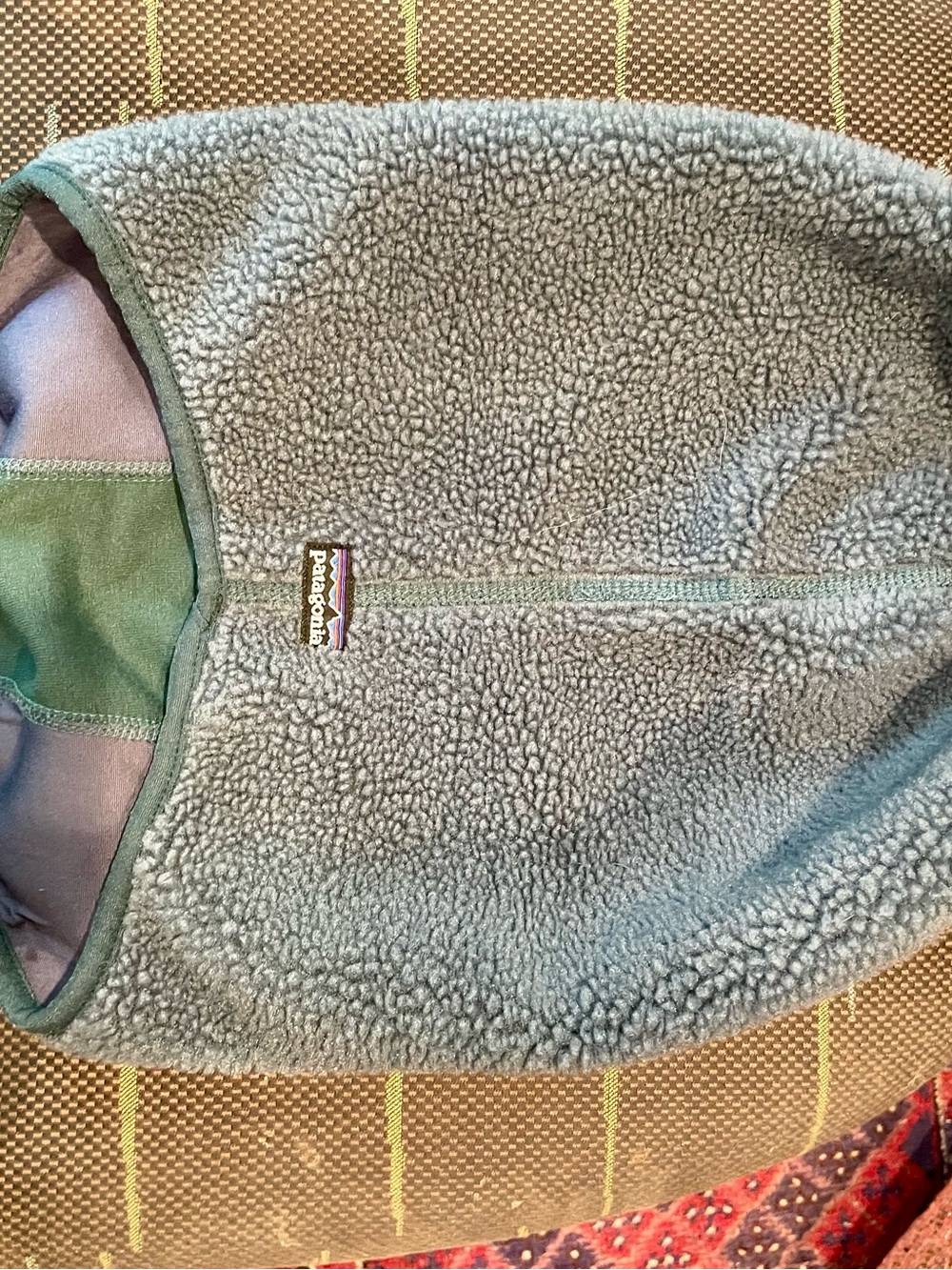 Patagonia Kids Sherpa Puffer Vest in Sage Green